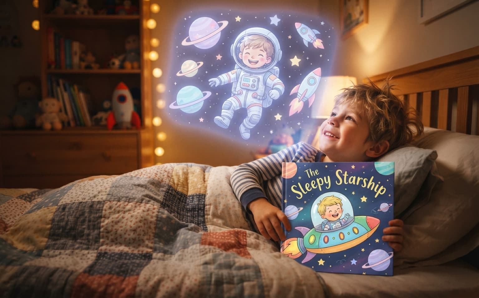 The 2-minute bedtime story: photo → illustrated adventure, tonight