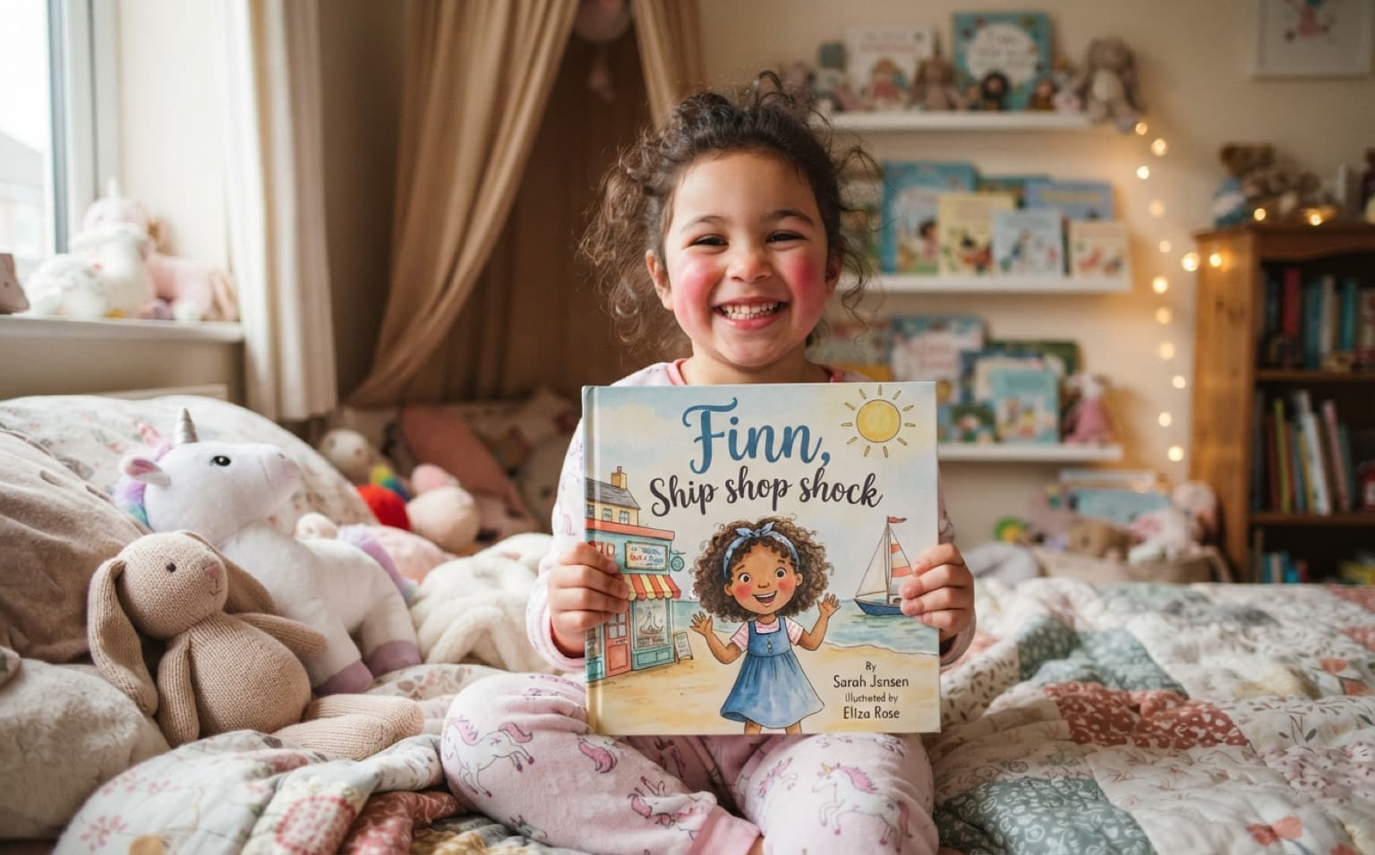 Stories that repeat the sounds they're learning — with their name on every page — personalised children's storybook