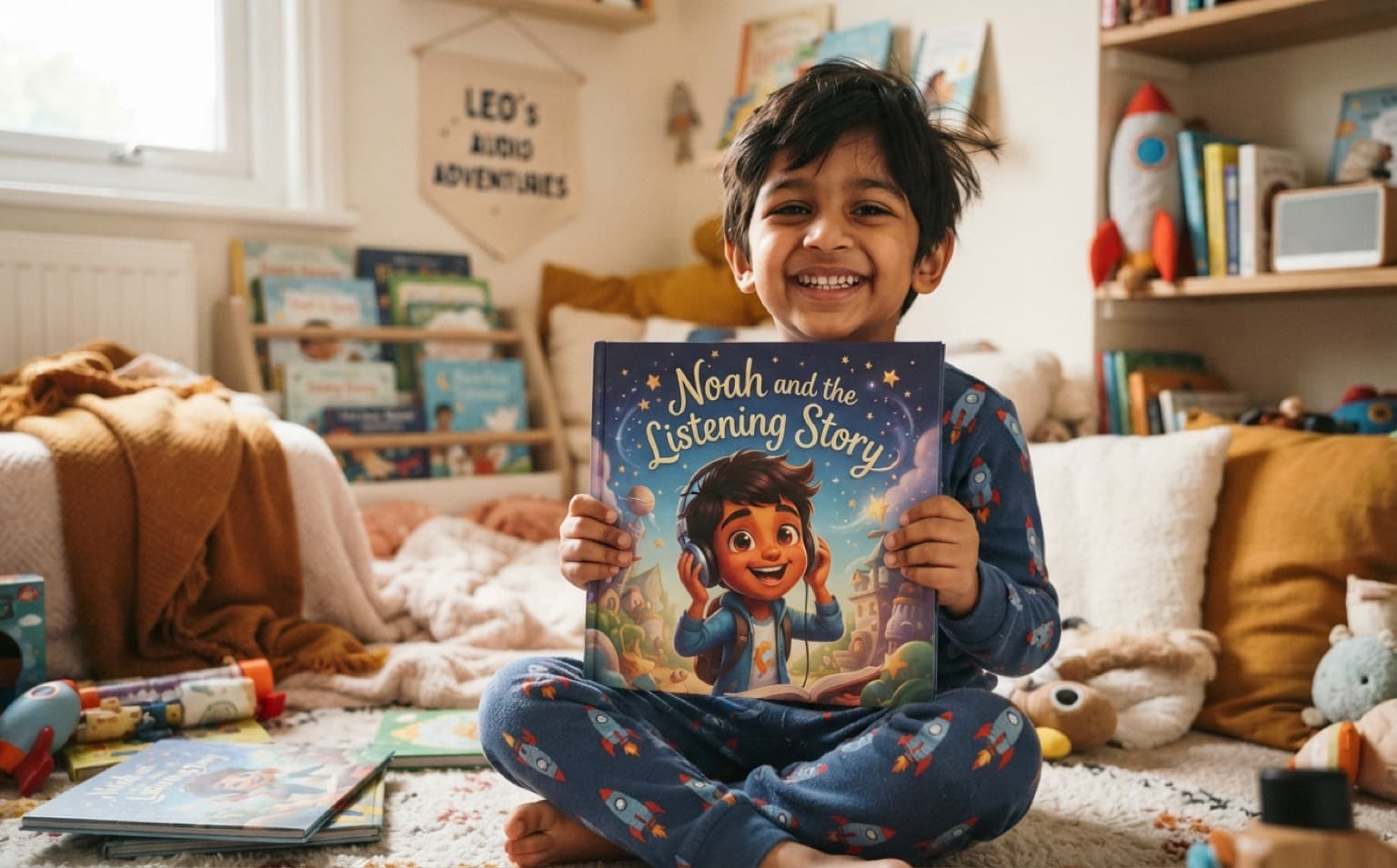 Personalised audio stories, narrated in a warm voice. — personalised children's storybook