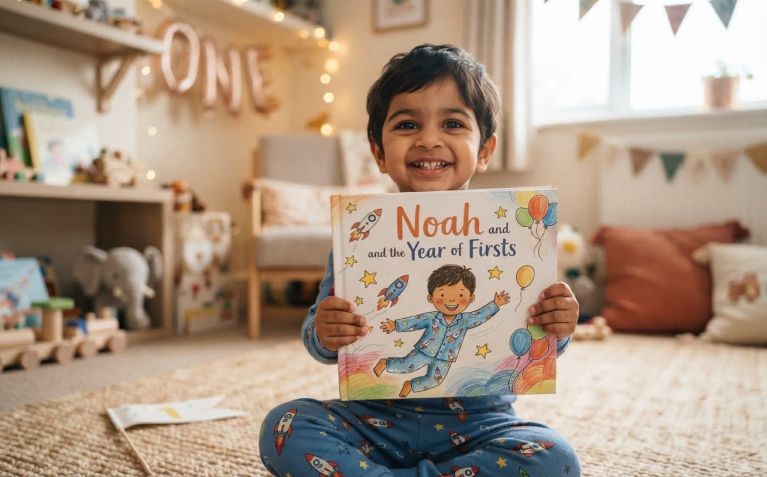 A first birthday story — for the year that flew by. — personalised children's storybook