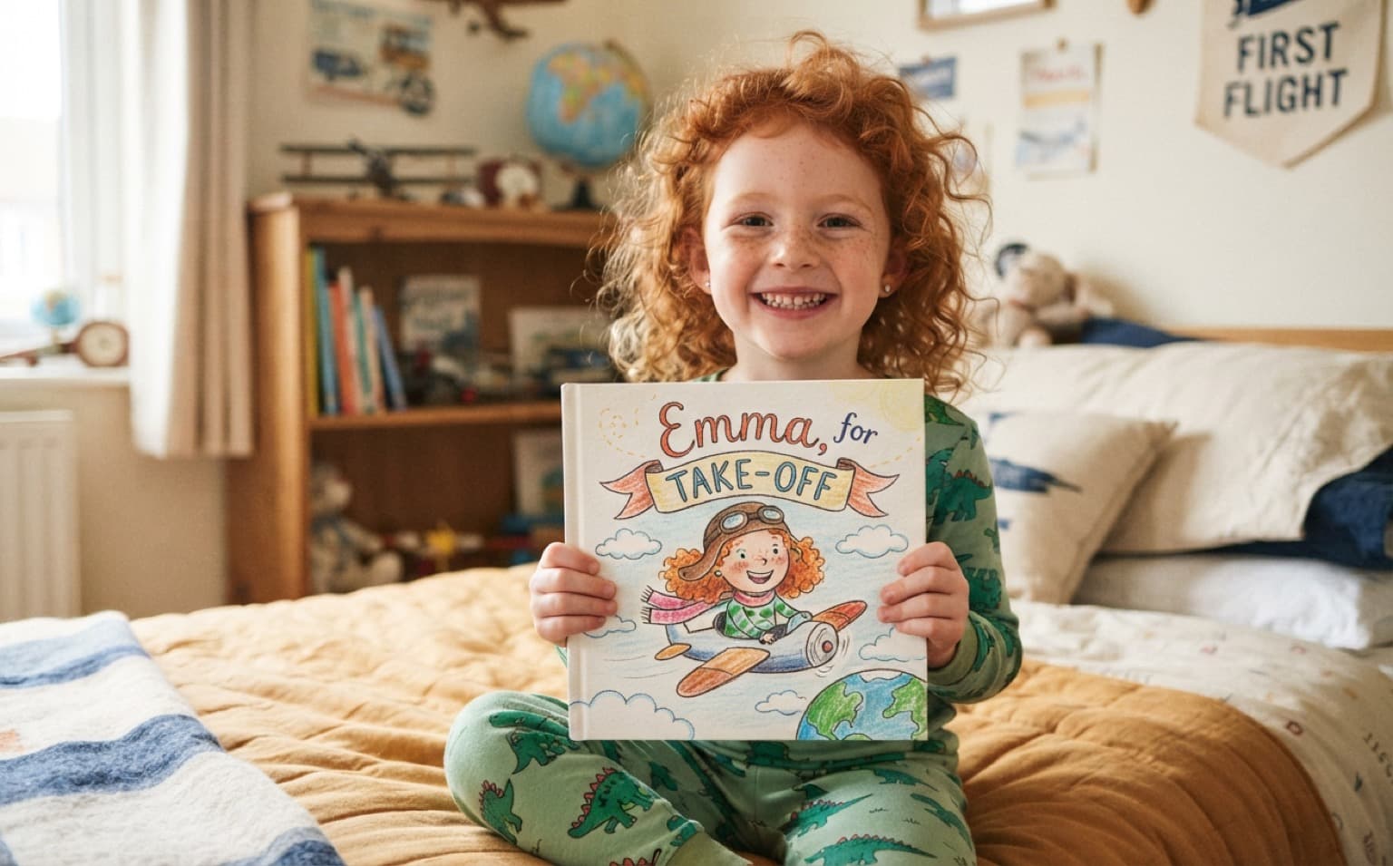 A first flight story, for take-off nerves and all. — personalised children's storybook