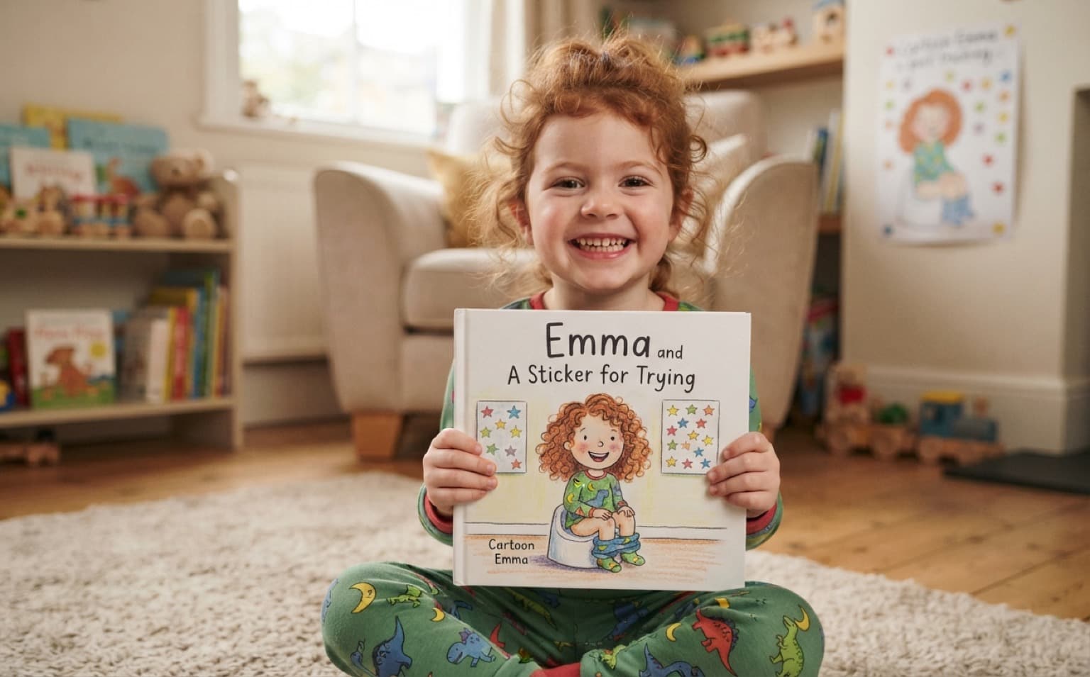 A potty training story, cheering on the tricky bits. — personalised children's storybook