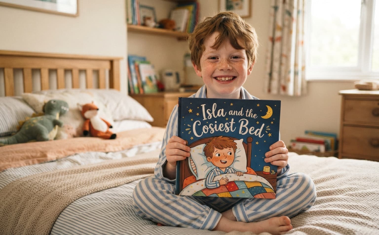 A sleeping-in-their-own-bed story, for braver nights. — personalised children's storybook