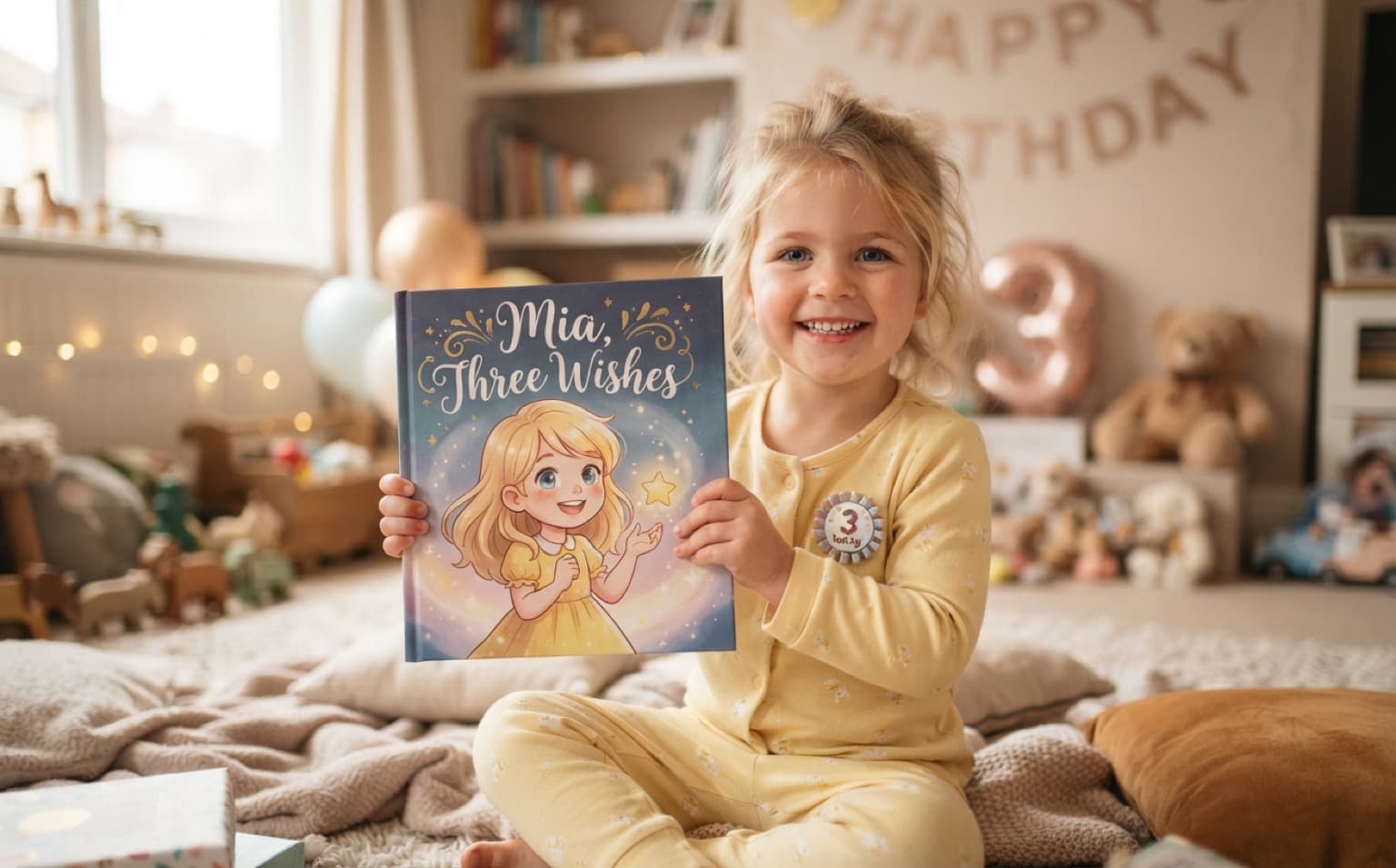A third birthday story, for a blossoming imagination. — personalised children's storybook