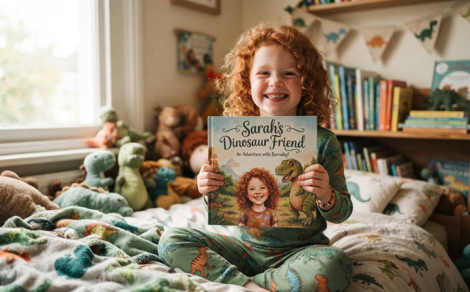 Dinosaur stories, roaring gently into bedtime. — personalised children's storybook
