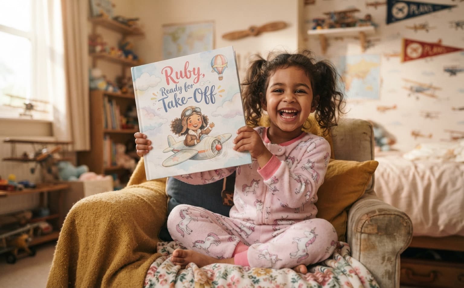 Plane stories, soaring above the clouds. — personalised children's storybook