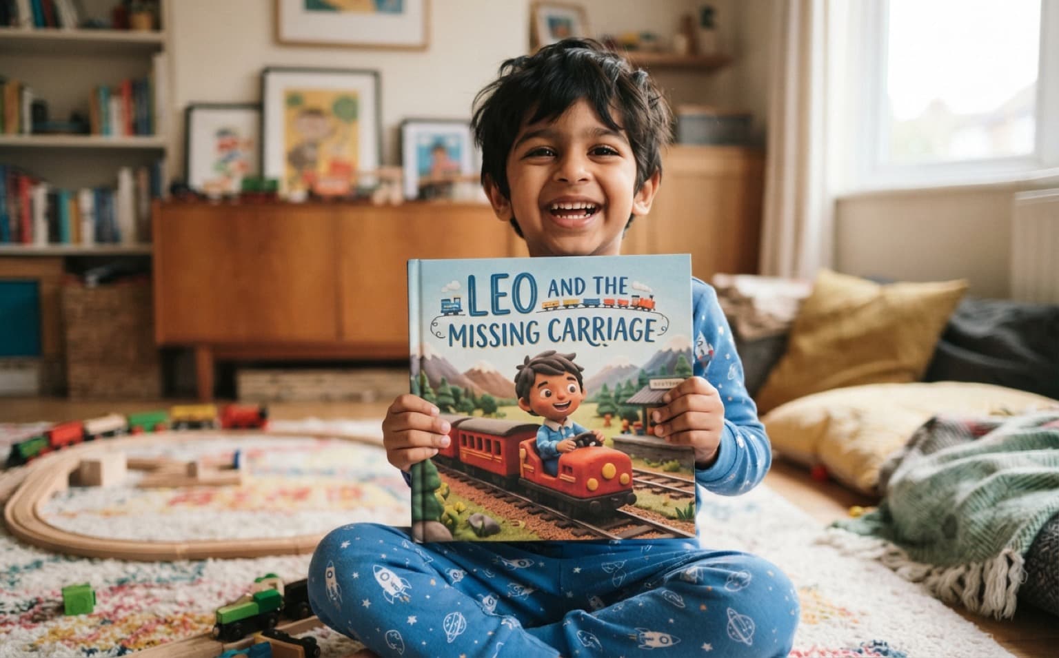 Train stories, chugging along with purpose. — personalised children's storybook