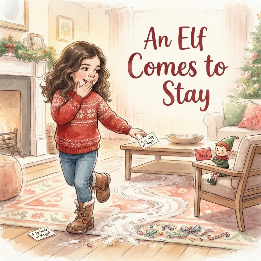 An Elf Comes to Stay — personalised storybook cover