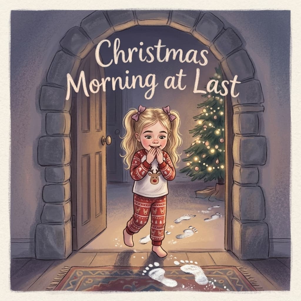 Christmas Morning at Last — personalised storybook cover