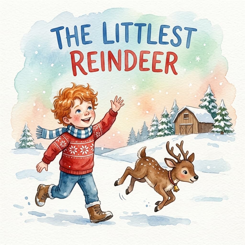 The Littlest Reindeer — personalised storybook cover