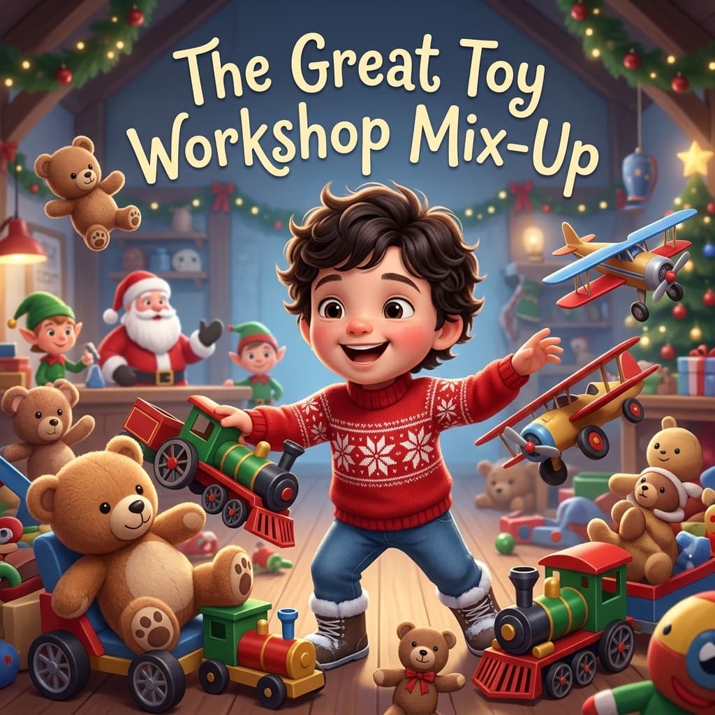 The Great Toy Workshop Mix-Up — personalised storybook cover
