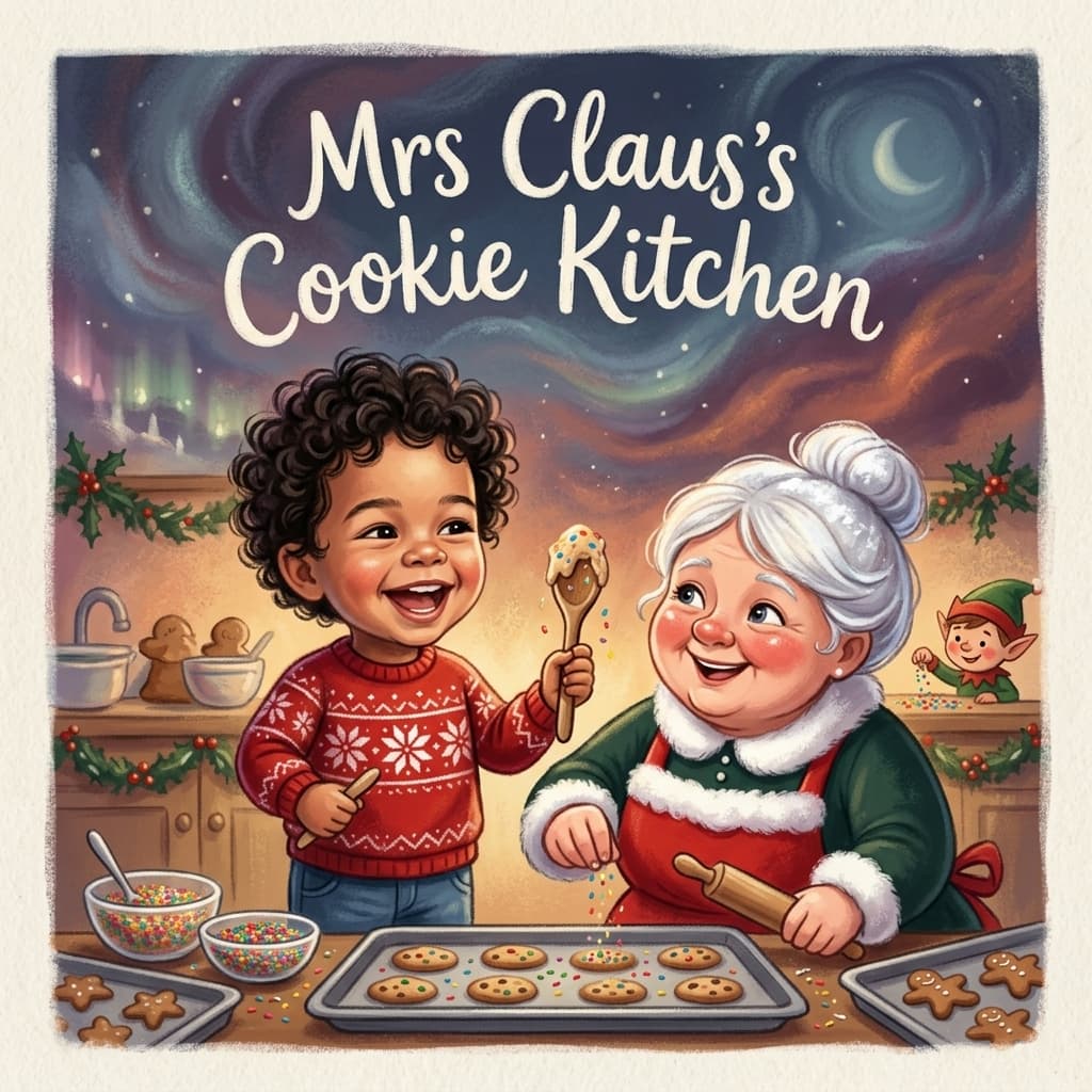 Mrs Claus's Cookie Kitchen — personalised storybook cover