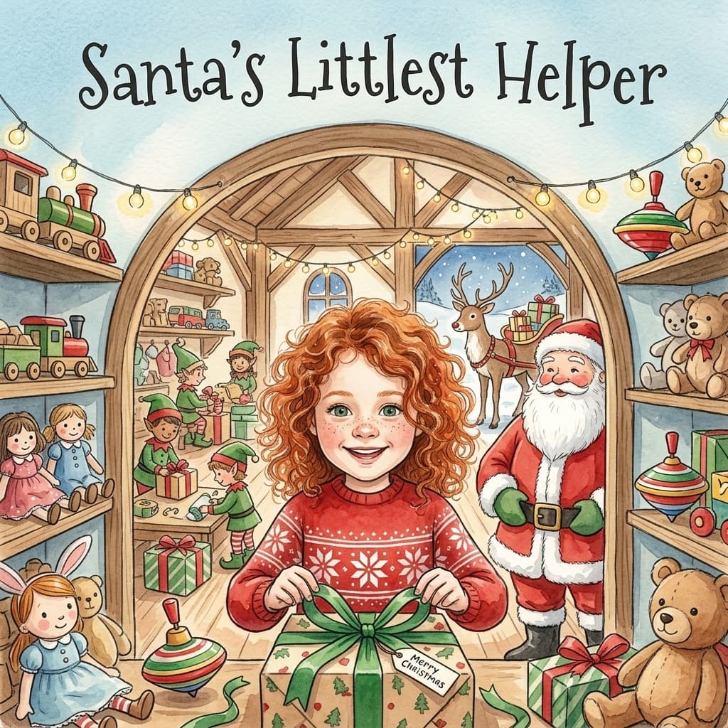 Santa's Littlest Helper — personalised storybook cover