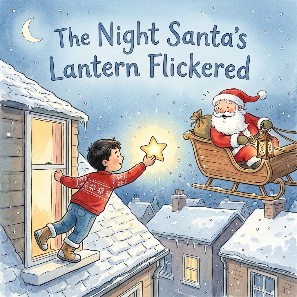 The Night Santa's Lantern Flickered — personalised storybook cover