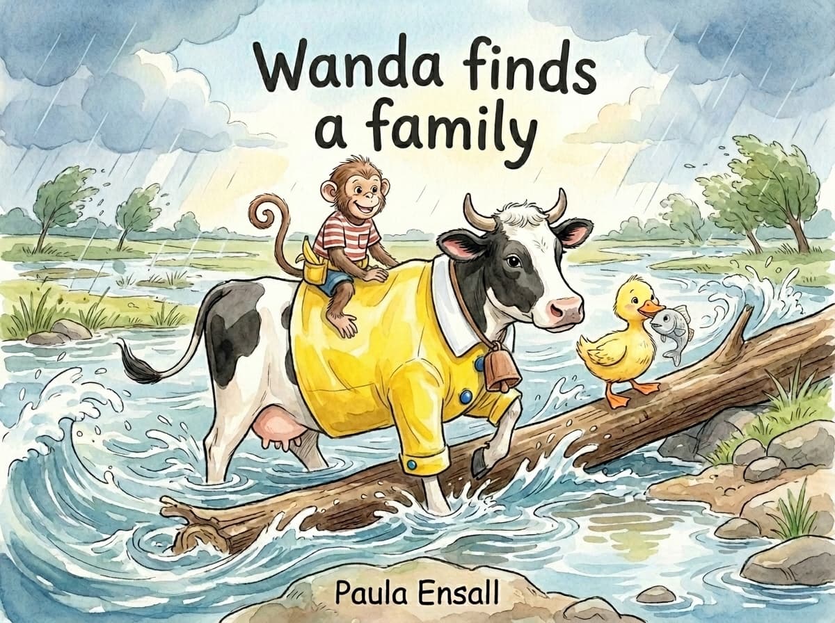 Wanda finds a family — personalised storybook cover