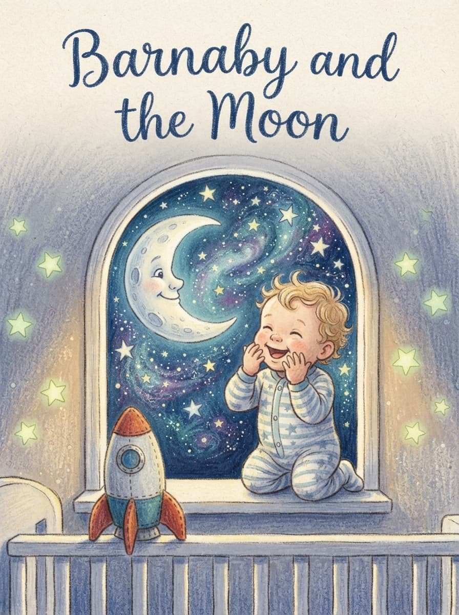 Peek-a-Boo, Silver Moon — personalised storybook cover