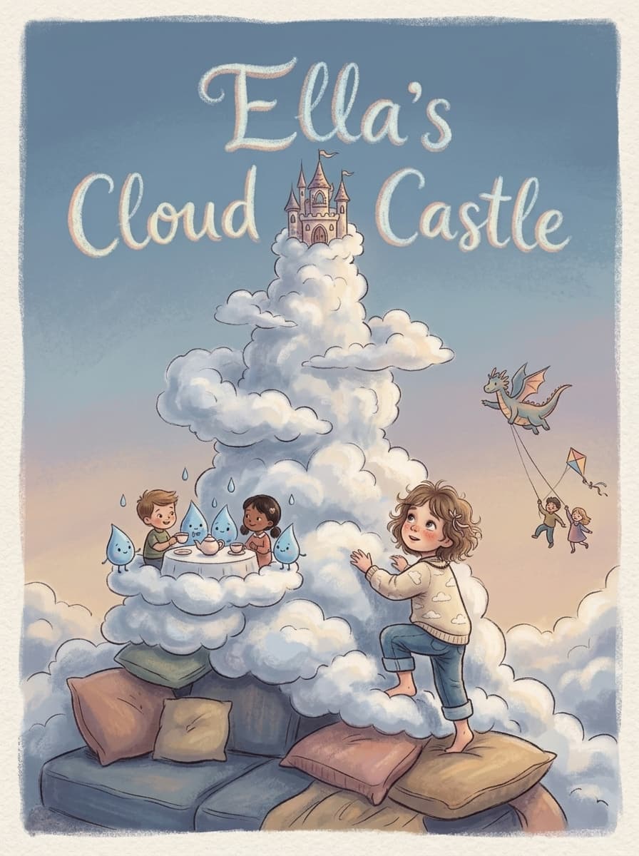 Ella's Cloud Castle — personalised storybook cover