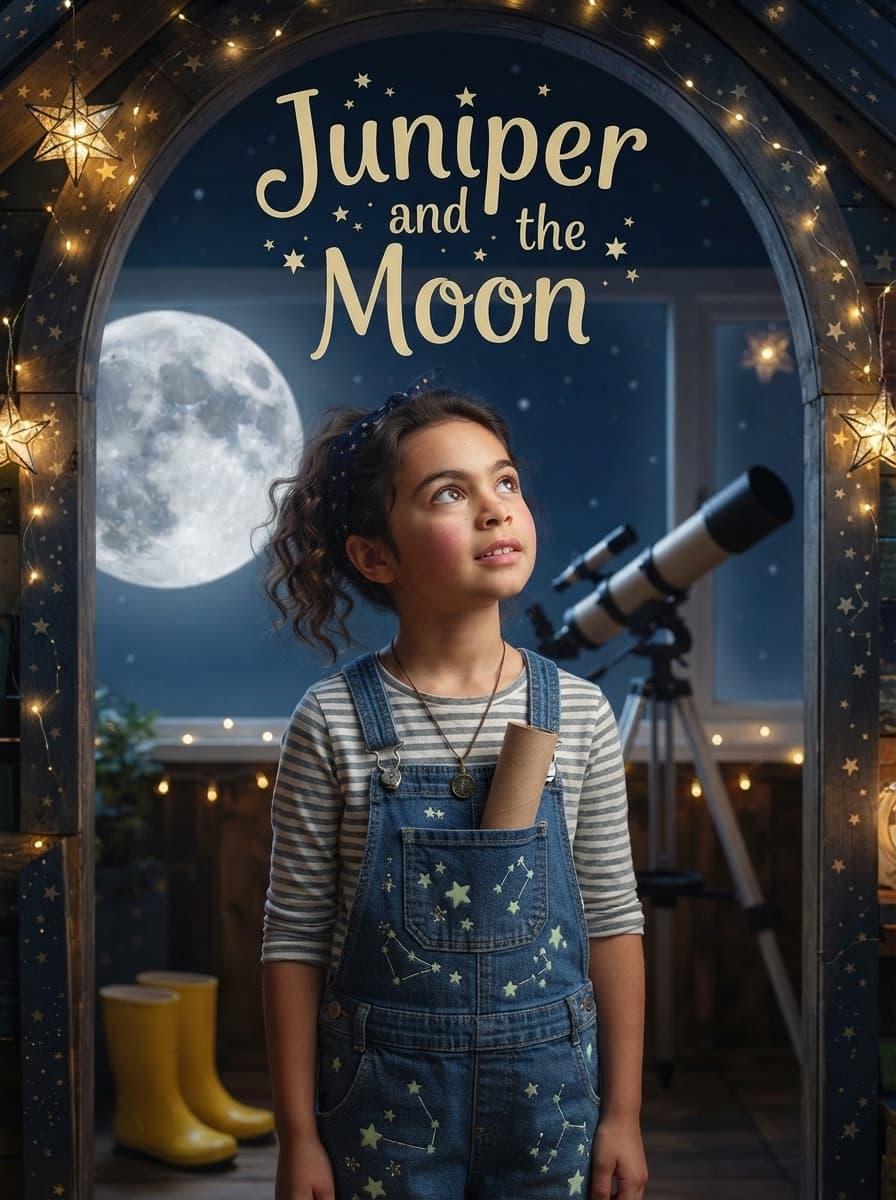 Juniper's Map of the Moon — personalised storybook cover