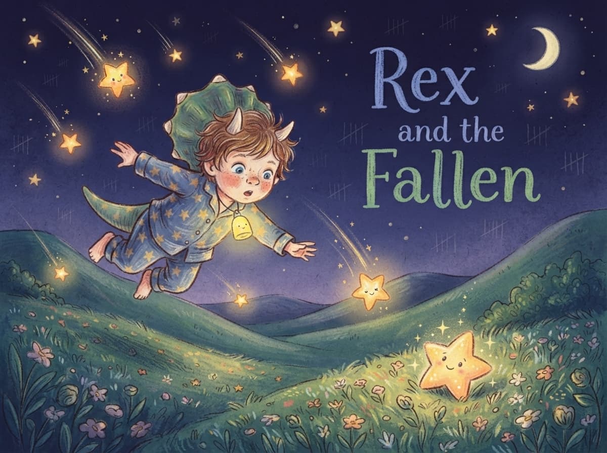 Rex and the Counting Comet — personalised storybook cover