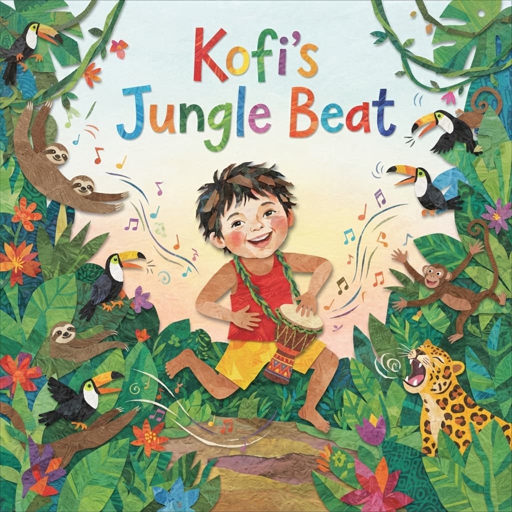The Drum That Woke the Jungle — personalised storybook cover