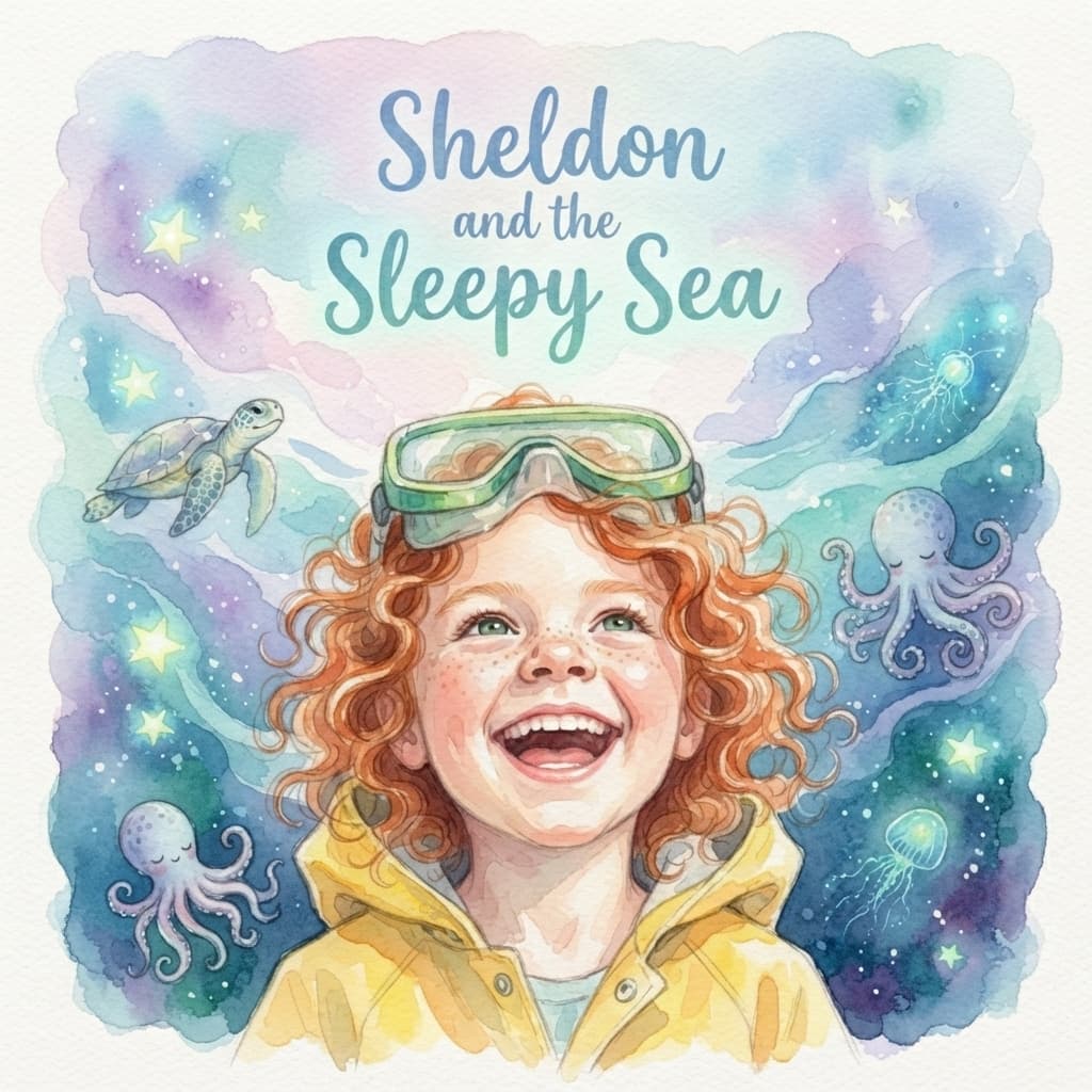Sheldon and the Sleepy Sea — personalised storybook cover